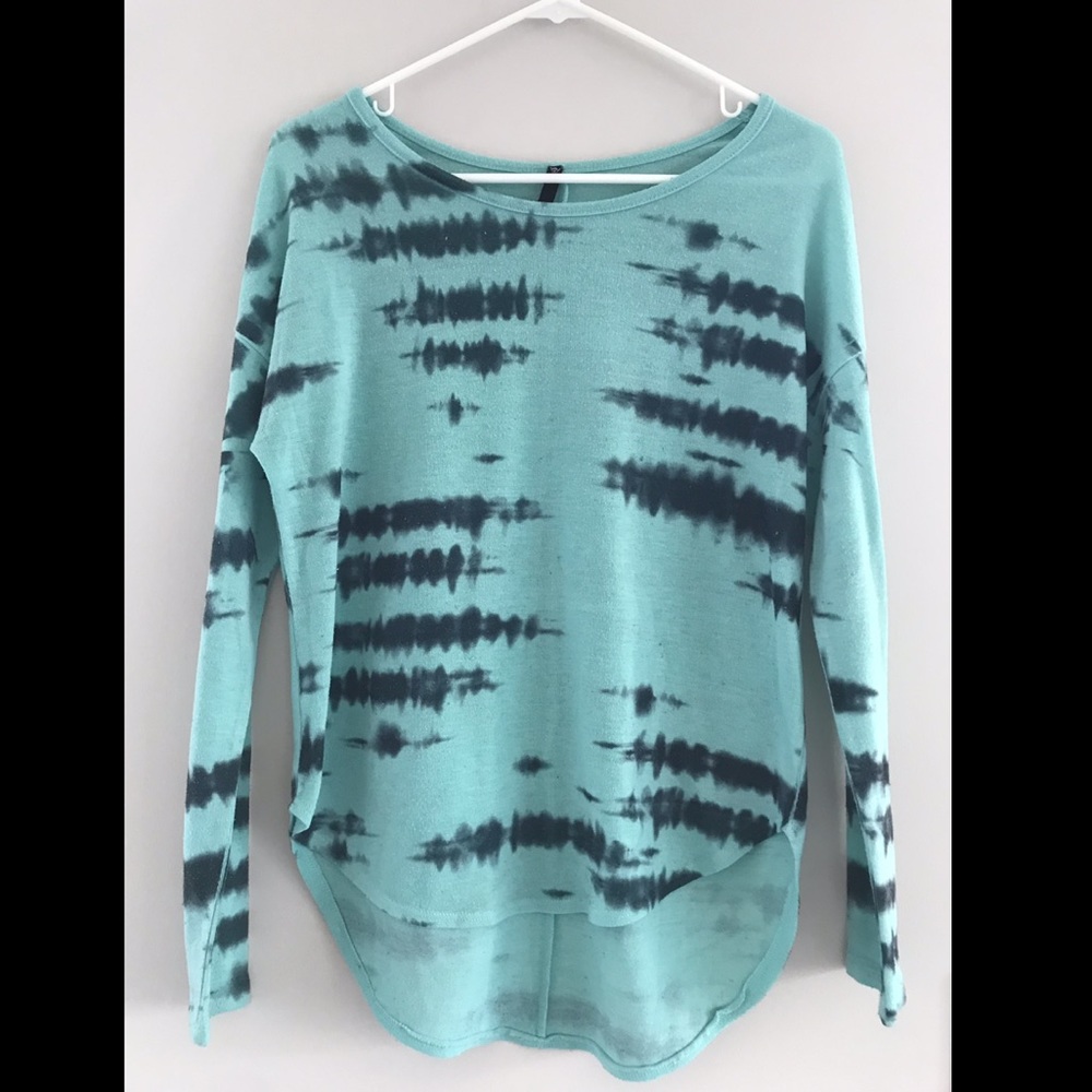 Mint green tie dye long sleeve